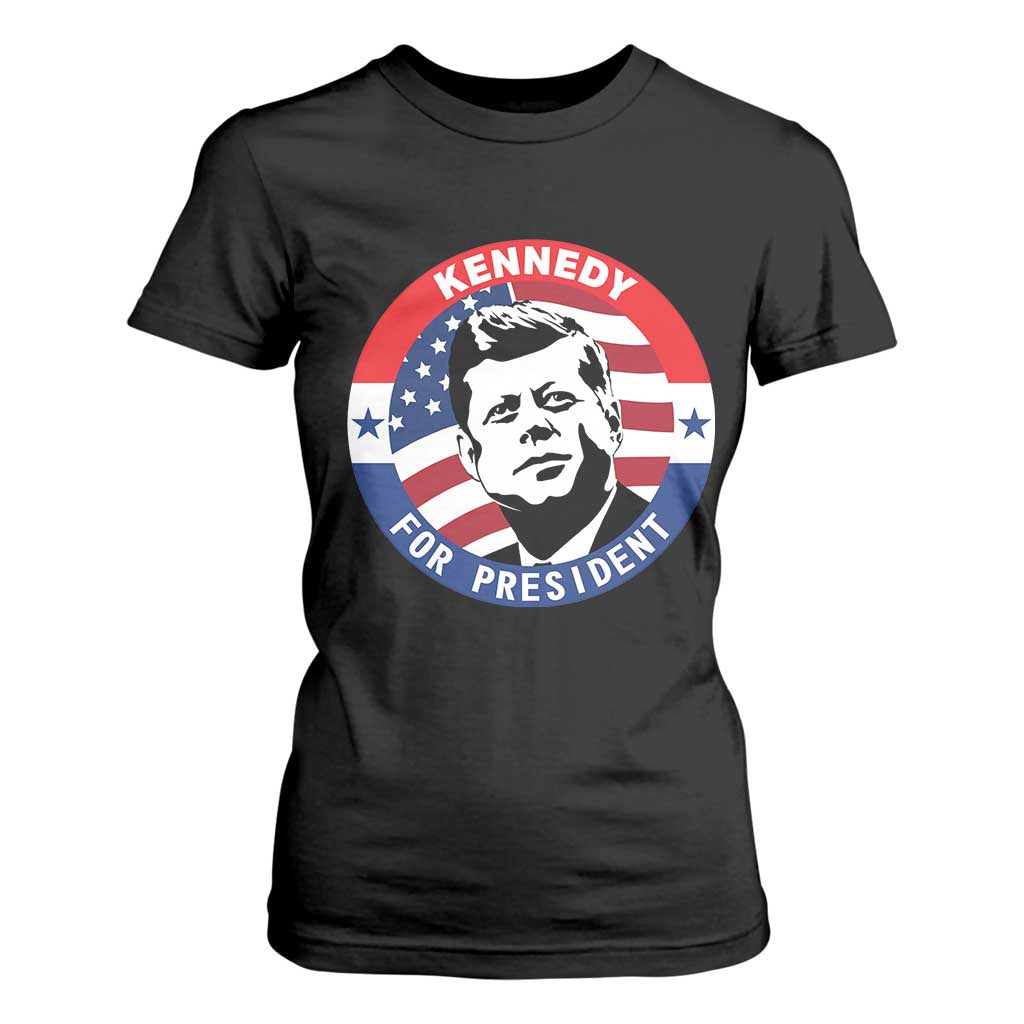 John F Kennedy US President American History T Shirt For Women TS14 Black Print Your Wear