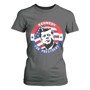 John F Kennedy US President American History T Shirt For Women TS14 Dark Heather Print Your Wear