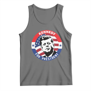 John F Kennedy US President American History Tank Top TS14 Black Heather Print Your Wear