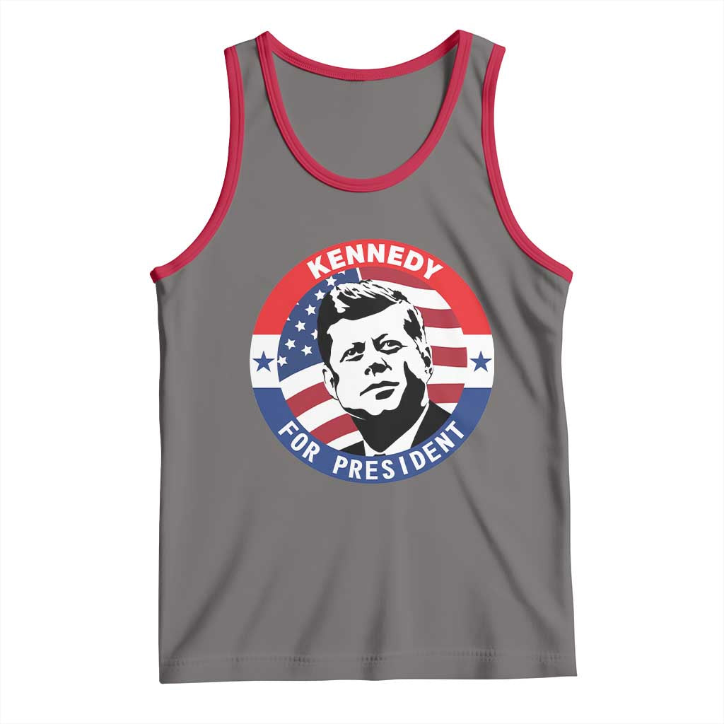 John F Kennedy US President American History Tank Top TS14 Deep Heather Red Print Your Wear