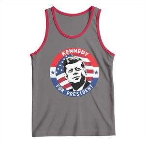 John F Kennedy US President American History Tank Top TS14 Deep Heather Red Print Your Wear