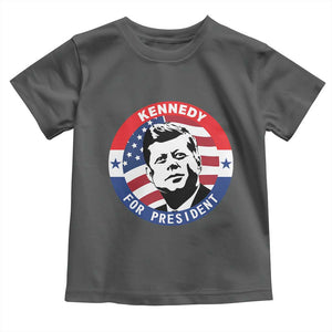 John F Kennedy US President American History Toddler T Shirt TS14 Dark Heather Print Your Wear