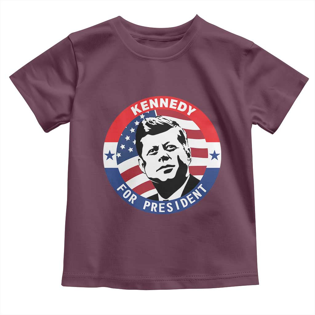 John F Kennedy US President American History Toddler T Shirt TS14 Maroon Print Your Wear