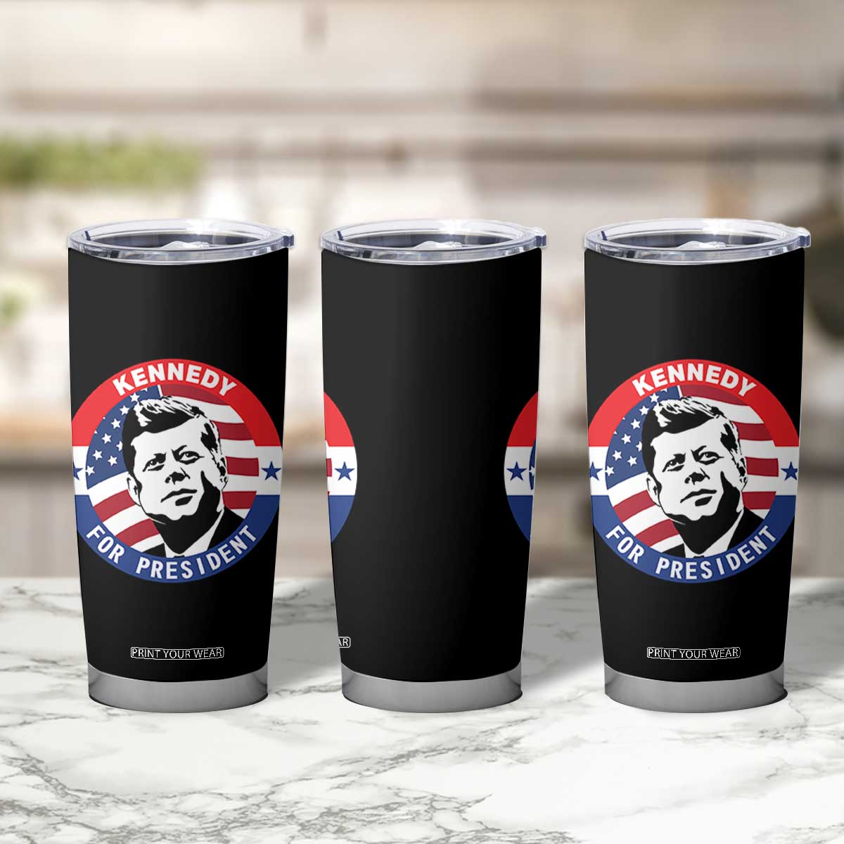 John F Kennedy US President American History Tumbler Cup TS14 Print Your Wear