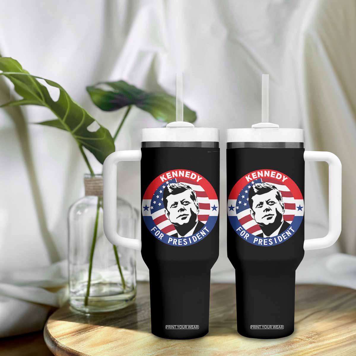 John F Kennedy US President American History Tumbler With Handle TS14 Print Your Wear