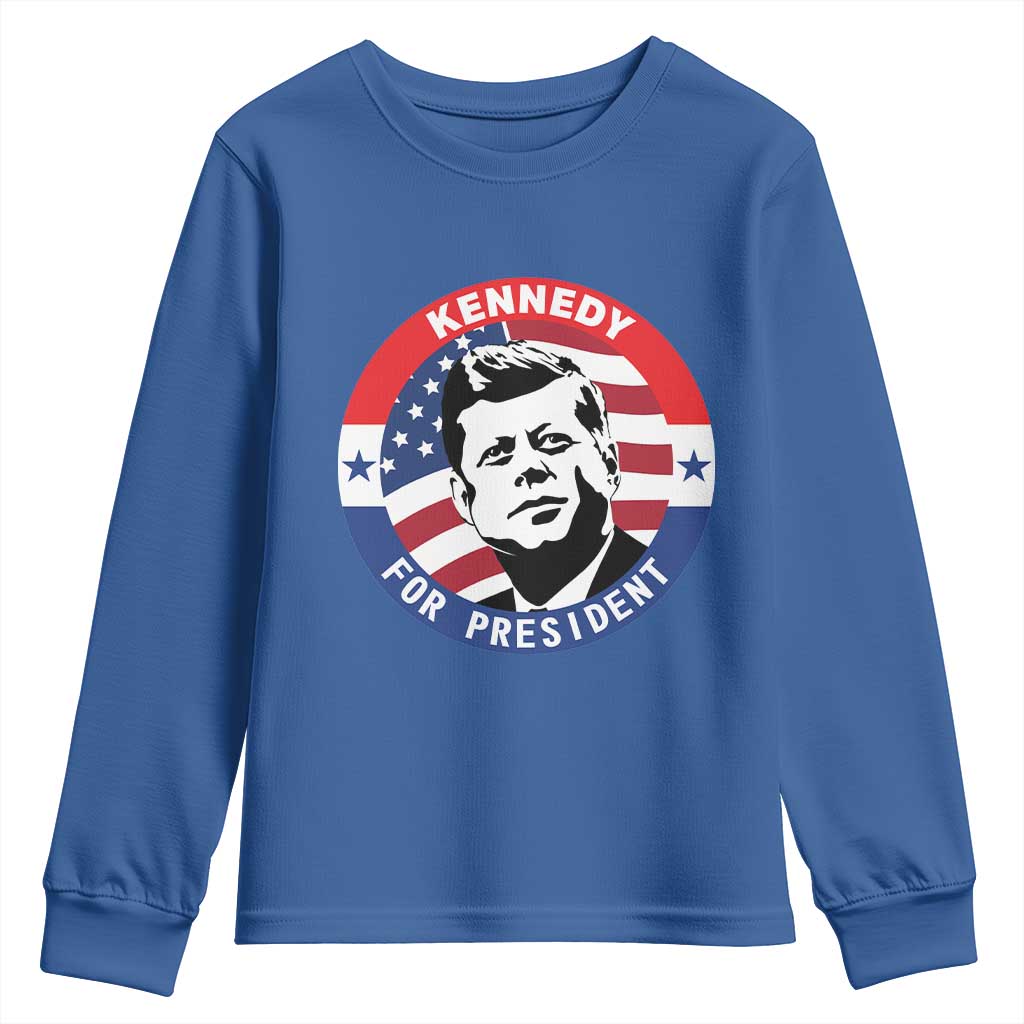 John F Kennedy US President American History Youth Sweatshirt TS14 Royal Blue Print Your Wear