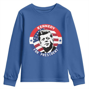 John F Kennedy US President American History Youth Sweatshirt TS14 Royal Blue Print Your Wear