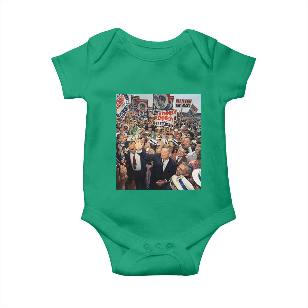 John F Kennedy American President History Baby Onesie TS14 Irish Green Print Your Wear