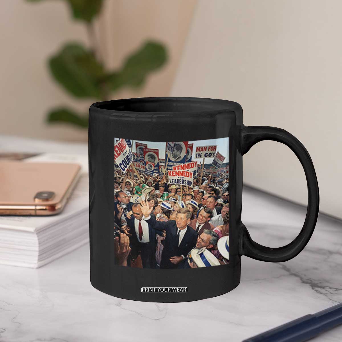 John F Kennedy American President History Coffee Mug TS14 Print Your Wear