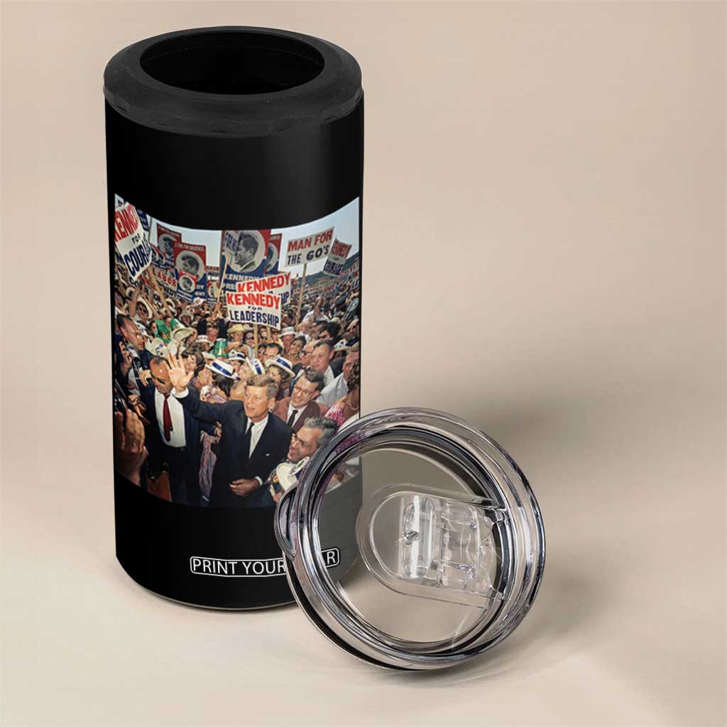 John F Kennedy American President History 4 in 1 Can Cooler Tumbler TS14 Print Your Wear