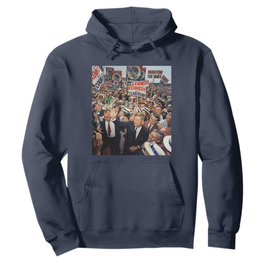 John F Kennedy American President History Hoodie TS14 Navy Print Your Wear