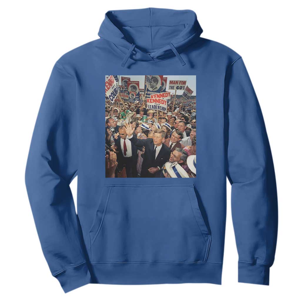 John F Kennedy American President History Hoodie TS14 Royal Blue Print Your Wear