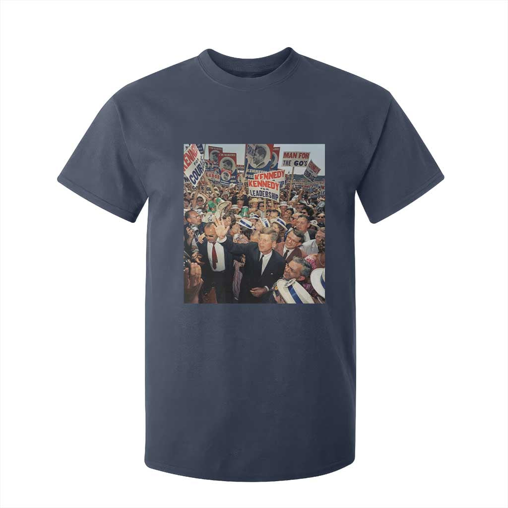 John F Kennedy American President History T Shirt For Kid TS14 Navy Print Your Wear