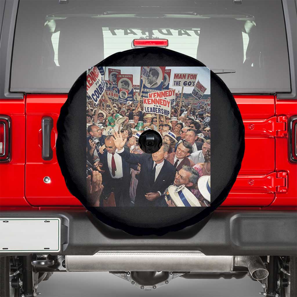 John F Kennedy American President History Spare Tire Cover TS14 Black Print Your Wear