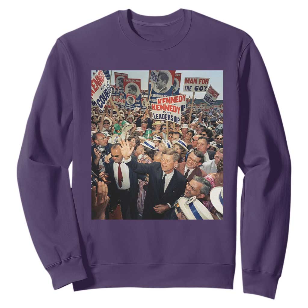 John F Kennedy American President History Sweatshirt TS14 Purple Print Your Wear