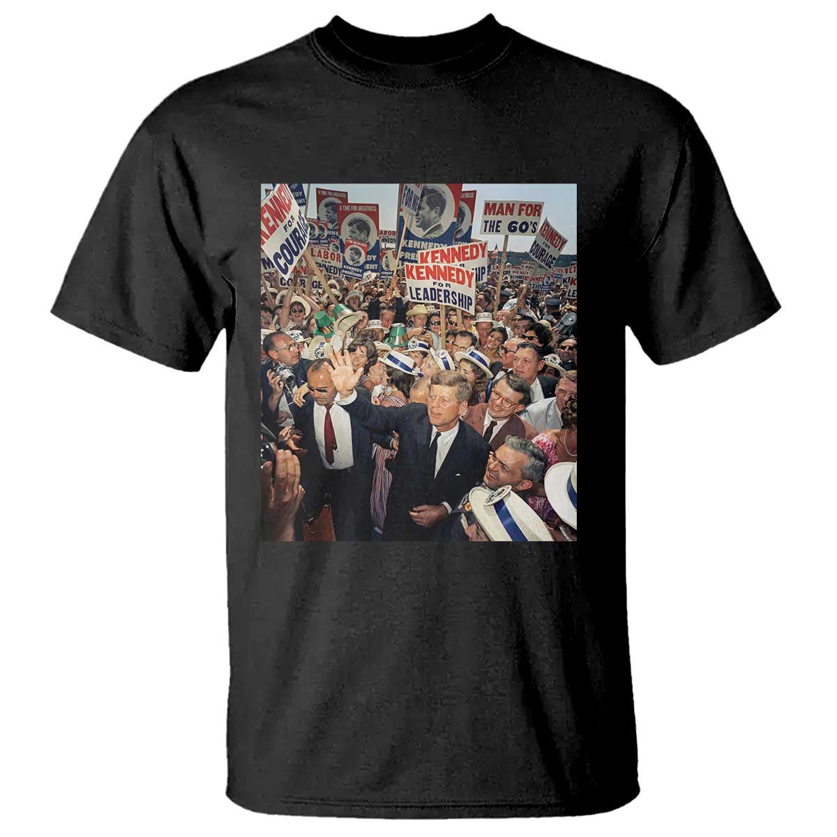 John F Kennedy American President History T Shirt TS14 Black Print Your Wear