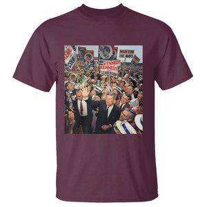 John F Kennedy American President History T Shirt TS14 Maroon Print Your Wear