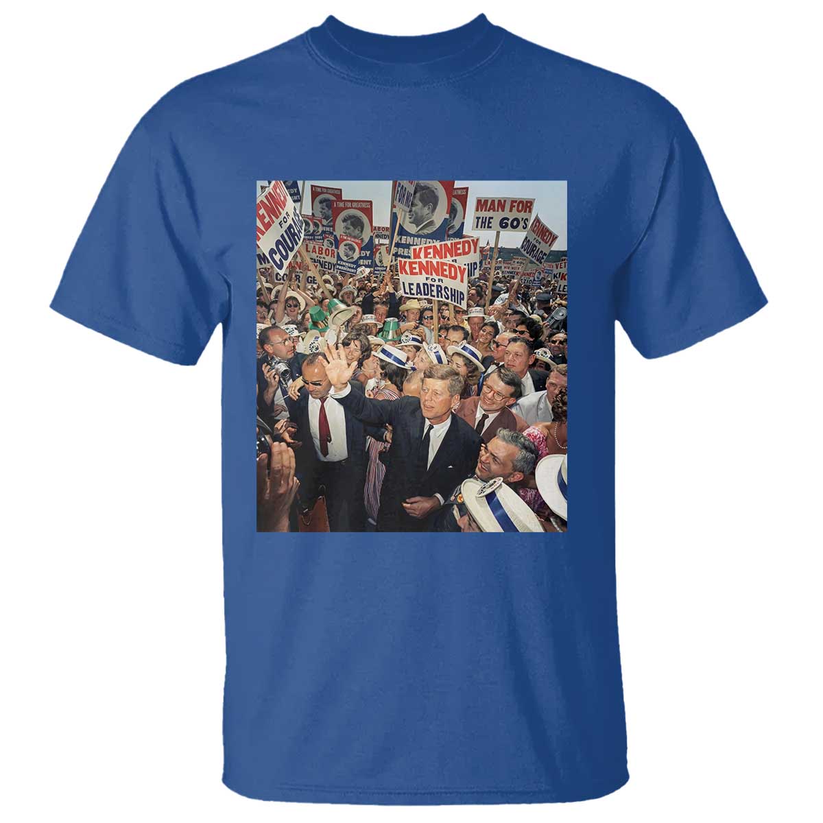 John F Kennedy American President History T Shirt TS14 Royal Blue Print Your Wear