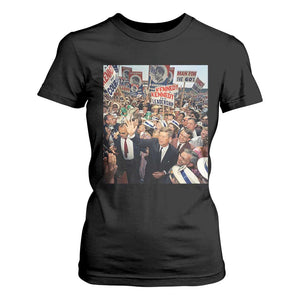 John F Kennedy American President History T Shirt For Women TS14 Black Print Your Wear