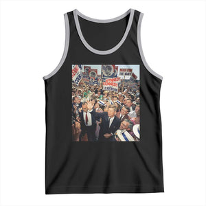 John F Kennedy American President History Tank Top TS14 Black Athletic Heather Print Your Wear