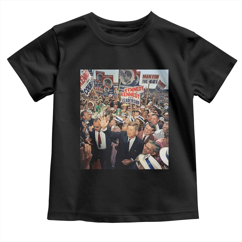 John F Kennedy American President History Toddler T Shirt TS14 Black Print Your Wear