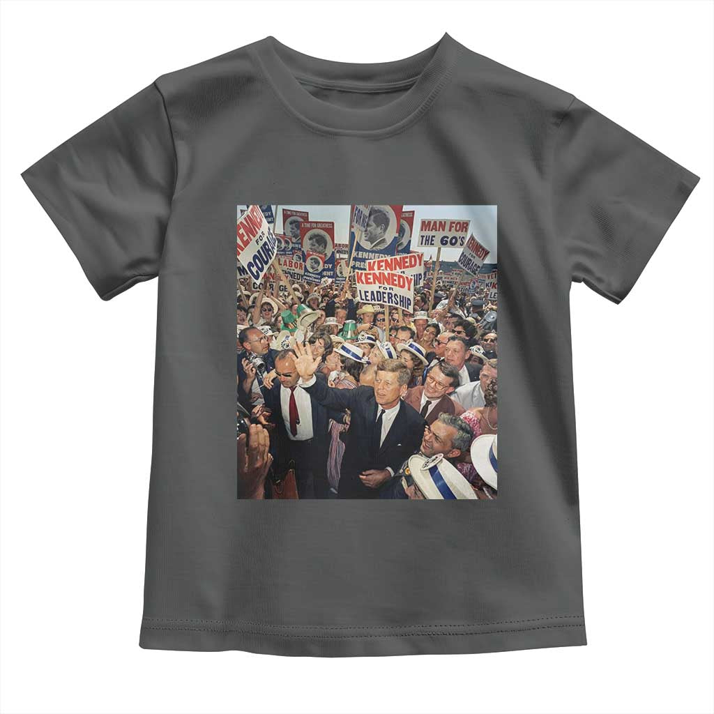 John F Kennedy American President History Toddler T Shirt TS14 Dark Heather Print Your Wear