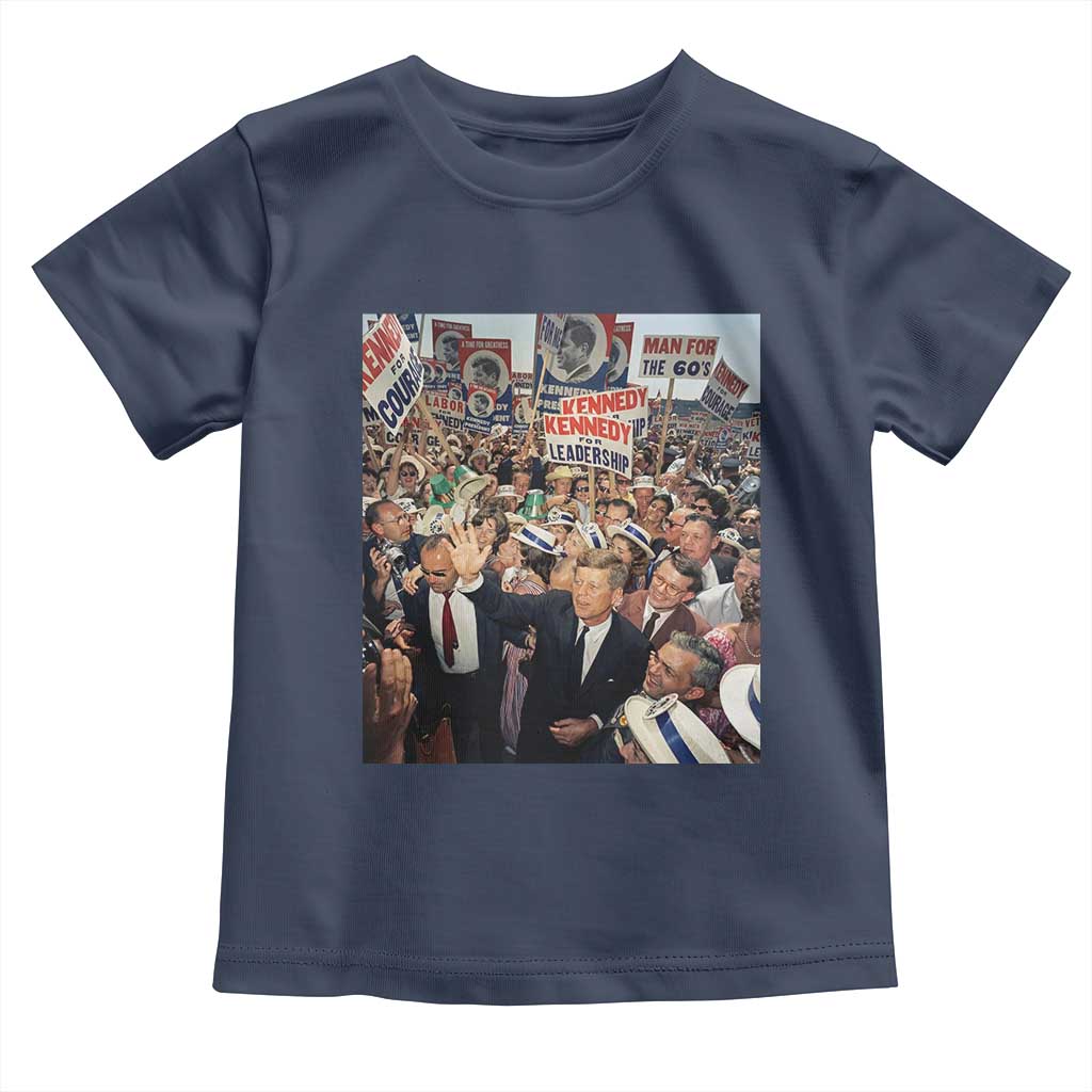 John F Kennedy American President History Toddler T Shirt TS14 Navy Print Your Wear