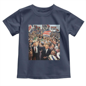 John F Kennedy American President History Toddler T Shirt TS14 Navy Print Your Wear