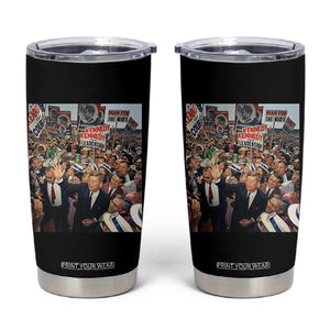 John F Kennedy American President History Tumbler Cup TS14 Black Print Your Wear