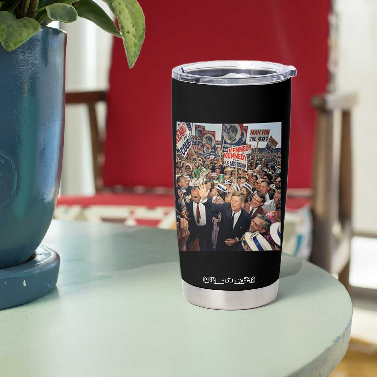 John F Kennedy American President History Tumbler Cup TS14 Print Your Wear