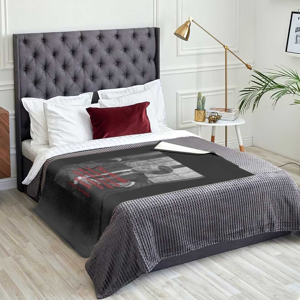 John F Kennedy Quote Throw Blanket American President History US Presidential Leader TS14 Print Your Wear