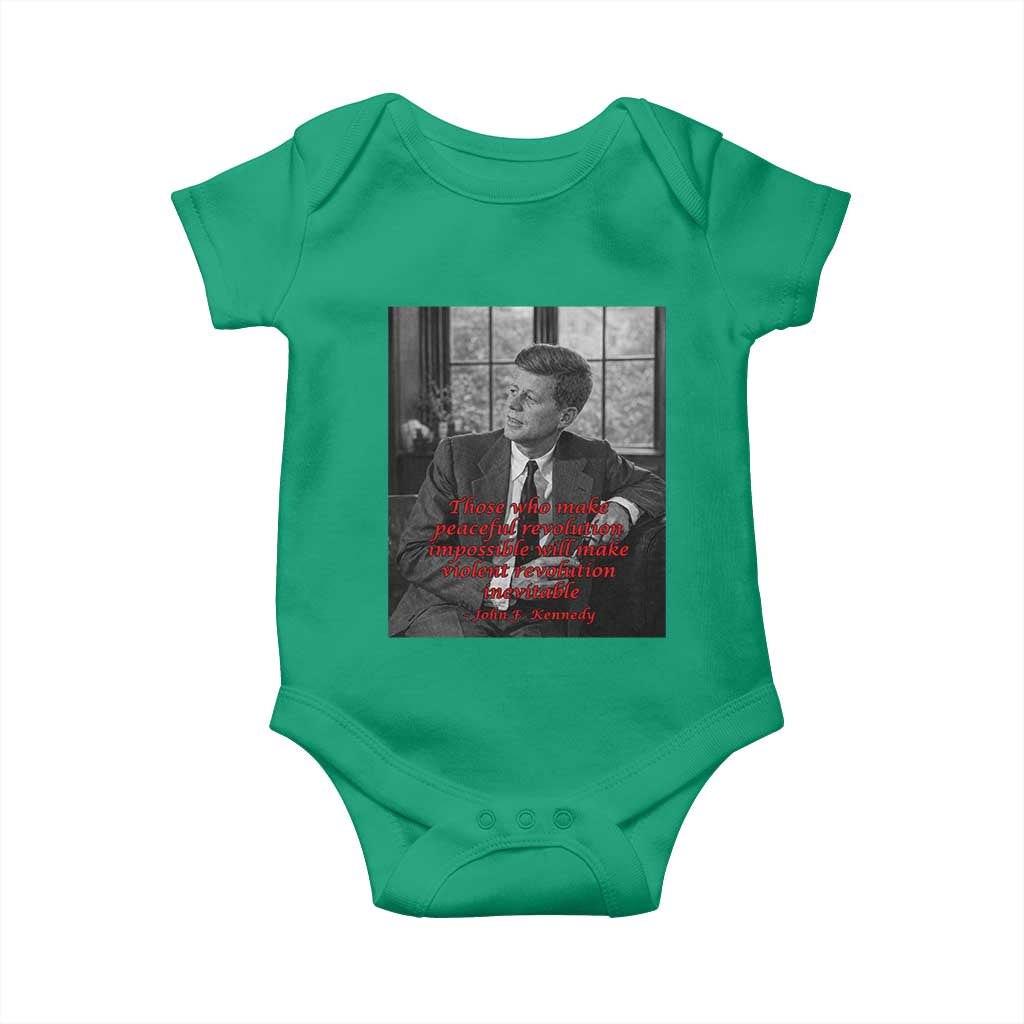 John F Kennedy Quote Baby Onesie American President History US Presidential Leader TS14 Irish Green Print Your Wear