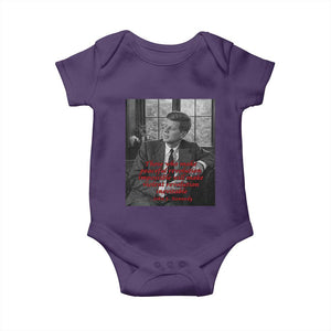 John F Kennedy Quote Baby Onesie American President History US Presidential Leader TS14 Purple Print Your Wear