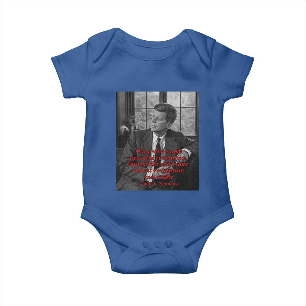 John F Kennedy Quote Baby Onesie American President History US Presidential Leader TS14 Royal Blue Print Your Wear