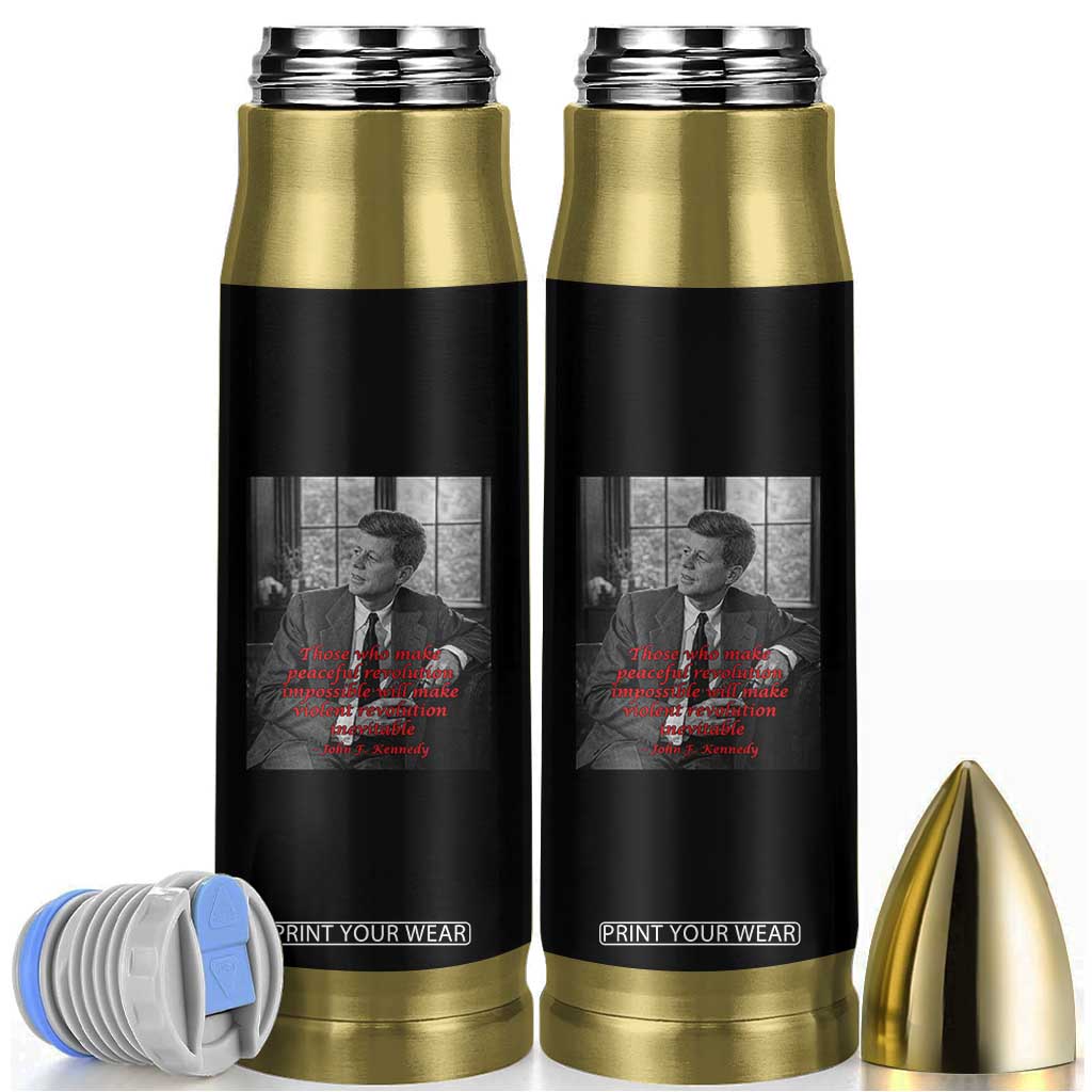 John F Kennedy Quote Bullet Tumbler American President History US Presidential Leader TS14 Black Print Your Wear