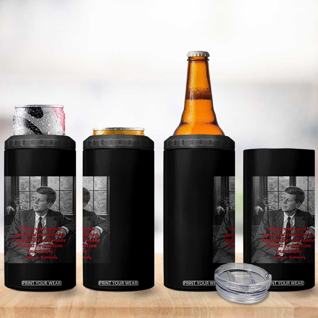 John F Kennedy Quote 4 in 1 Can Cooler Tumbler American President History US Presidential Leader TS14 Print Your Wear
