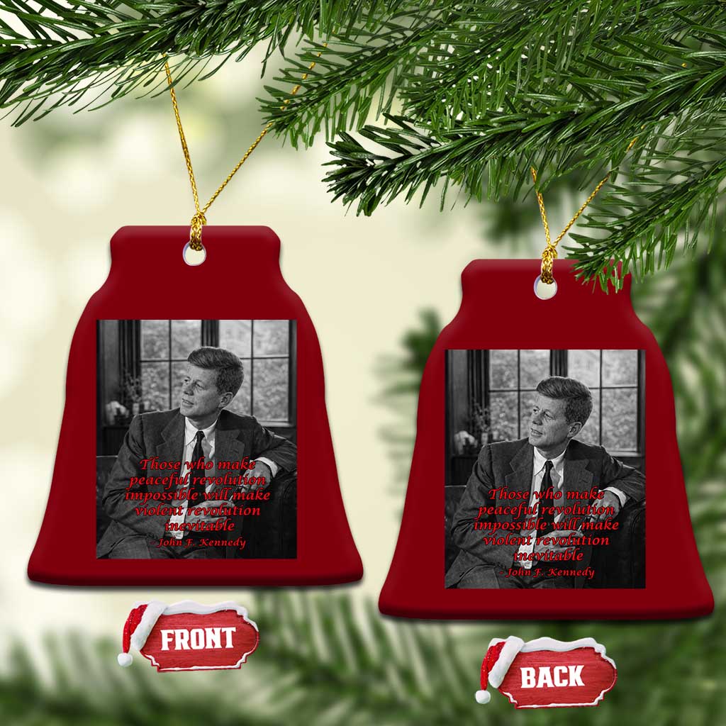 John F Kennedy Quote Ceramic Ornament American President History US Presidential Leader TS14 Print Your Wear