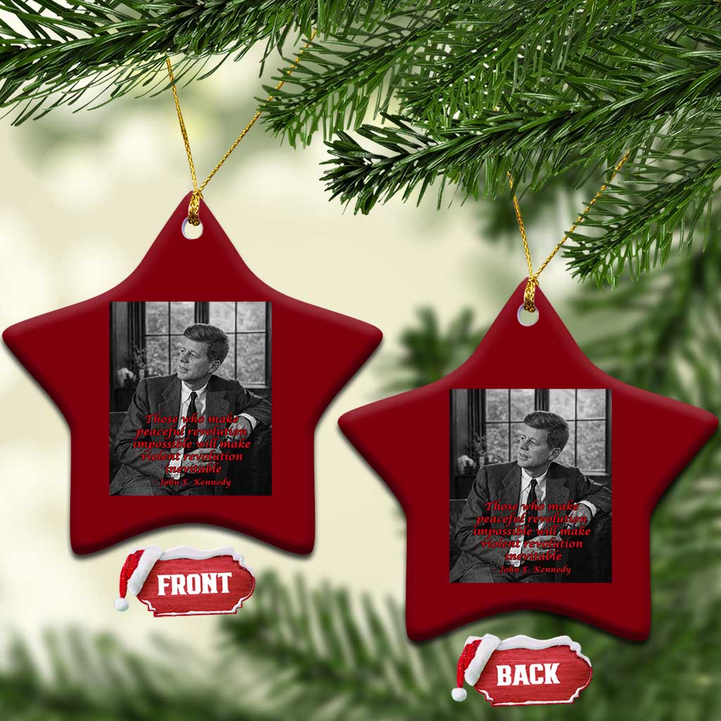 John F Kennedy Quote Ceramic Ornament American President History US Presidential Leader TS14 Print Your Wear
