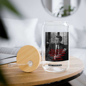 John F Kennedy Quote Glass Can American President History US Presidential Leader TS14 Print Your Wear