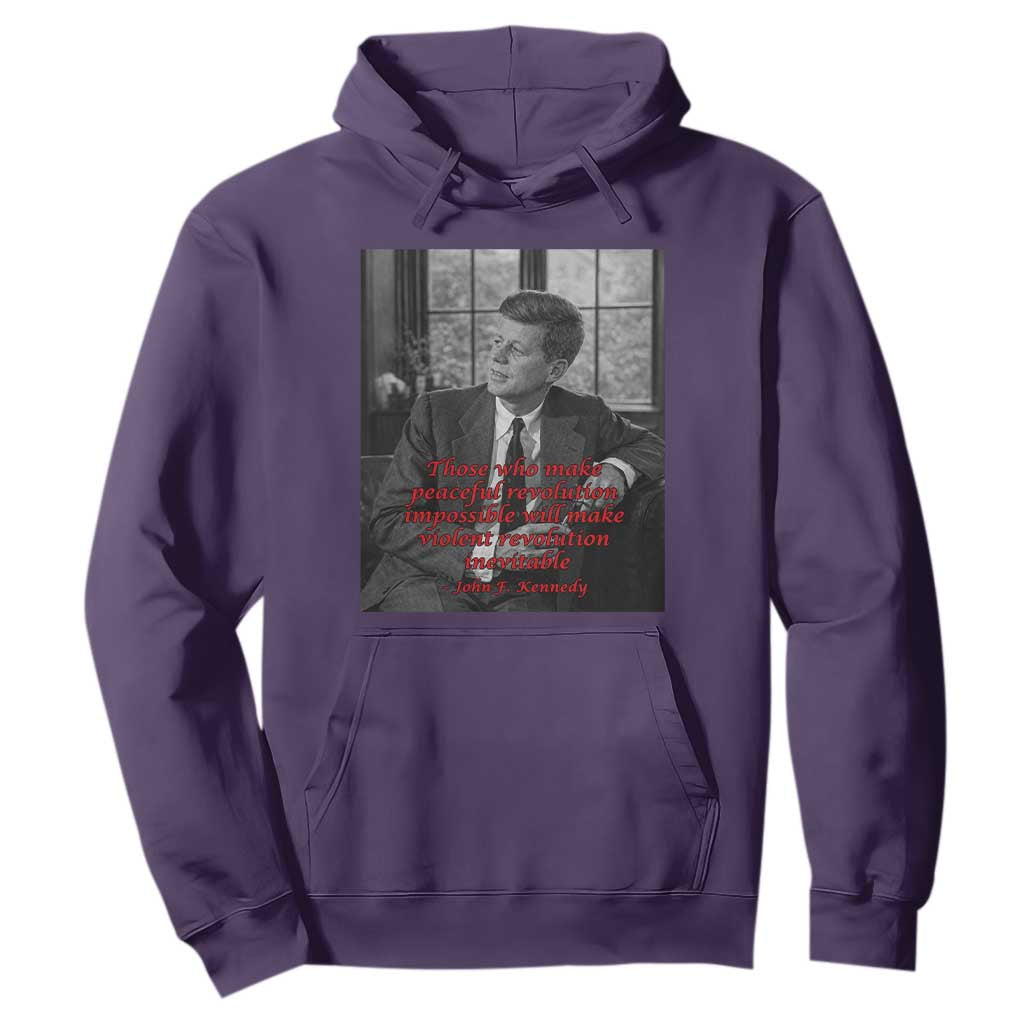 John F Kennedy Quote Hoodie American President History US Presidential Leader TS14 Purple Print Your Wear
