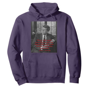 John F Kennedy Quote Hoodie American President History US Presidential Leader TS14 Purple Print Your Wear