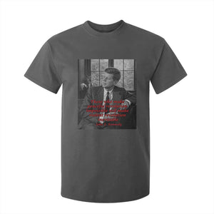 John F Kennedy Quote T Shirt For Kid American President History US Presidential Leader TS14 Dark Heather Print Your Wear