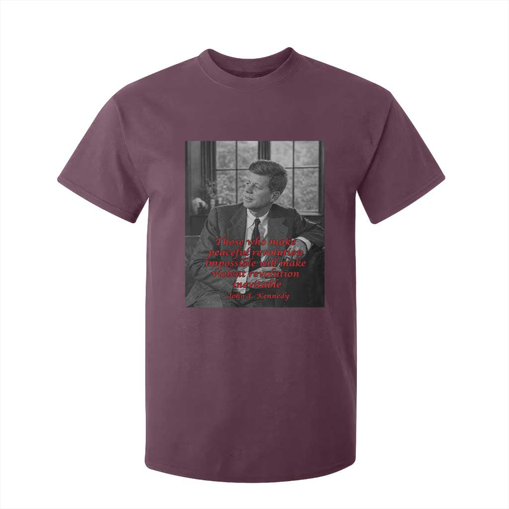 John F Kennedy Quote T Shirt For Kid American President History US Presidential Leader TS14 Maroon Print Your Wear