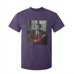 John F Kennedy Quote T Shirt For Kid American President History US Presidential Leader TS14 Purple Print Your Wear