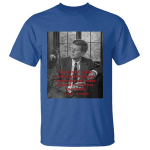 John F Kennedy Quote T Shirt American President History US Presidential Leader TS14 Royal Blue Print Your Wear