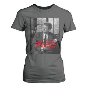 John F Kennedy Quote T Shirt For Women American President History US Presidential Leader TS14 Dark Heather Print Your Wear