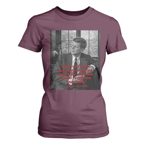 John F Kennedy Quote T Shirt For Women American President History US Presidential Leader TS14 Maroon Print Your Wear
