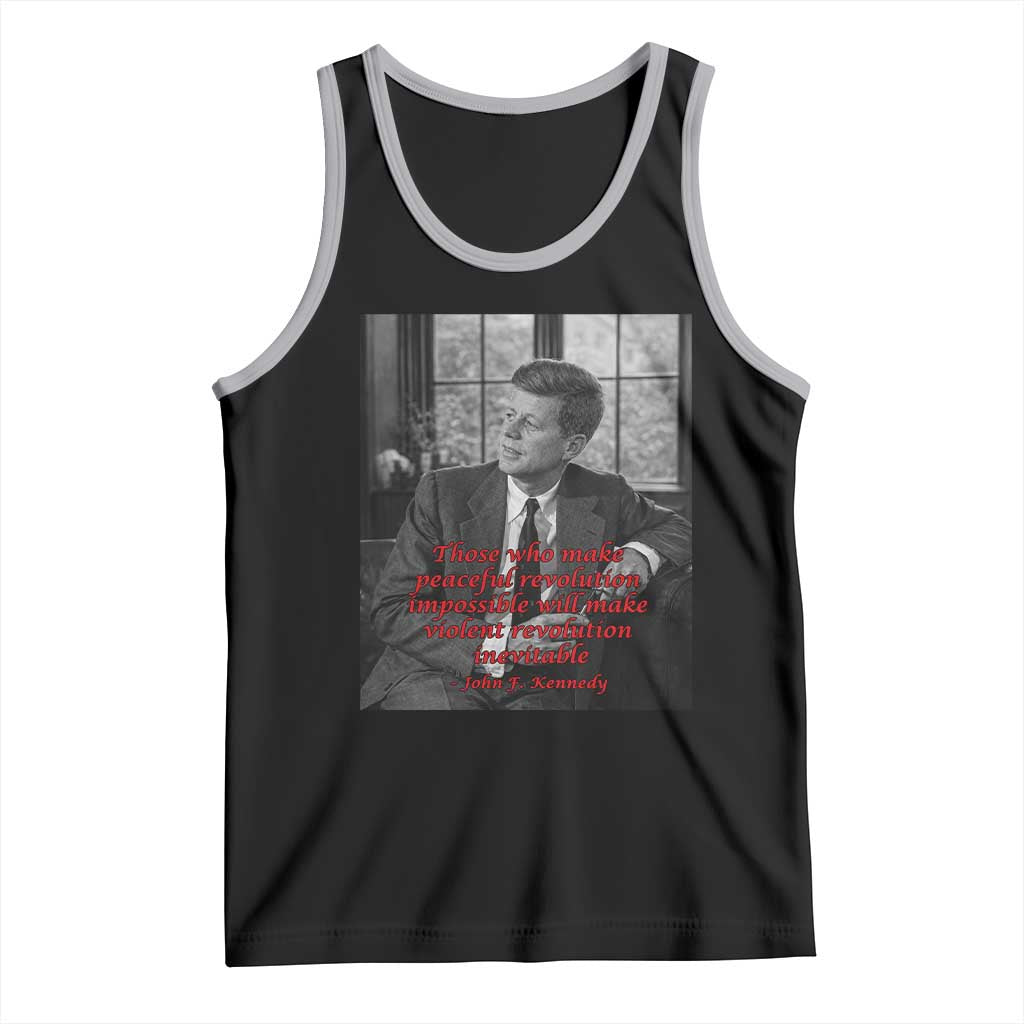 John F Kennedy Quote Tank Top American President History US Presidential Leader TS14 Black Athletic Heather Print Your Wear