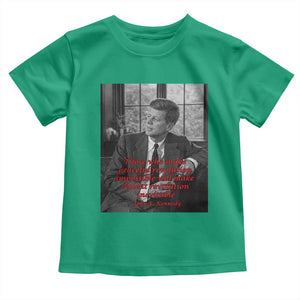 John F Kennedy Quote Toddler T Shirt American President History US Presidential Leader TS14 Irish Green Print Your Wear