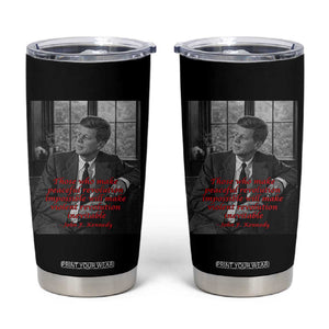 John F Kennedy Quote Tumbler Cup American President History US Presidential Leader TS14 Black Print Your Wear